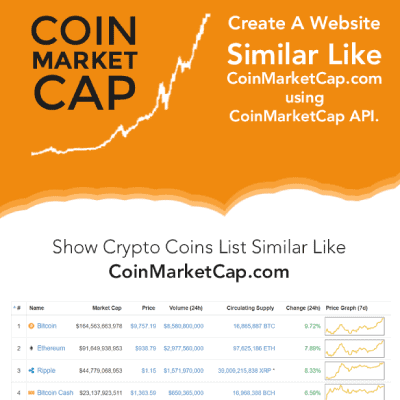 Coins MarketCap &#8211; WordPress Cryptocurrency Plugin