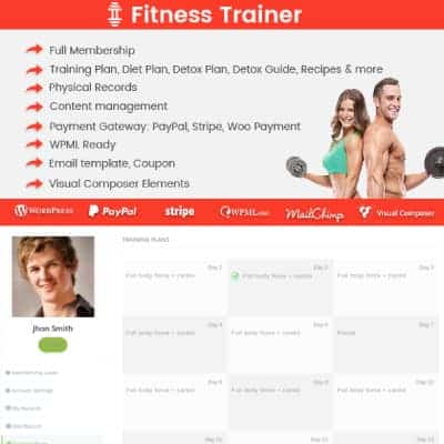 Fitness Trainer- Training Membership Plugin