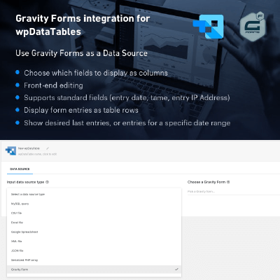 Gravity Forms integration for wpDataTables