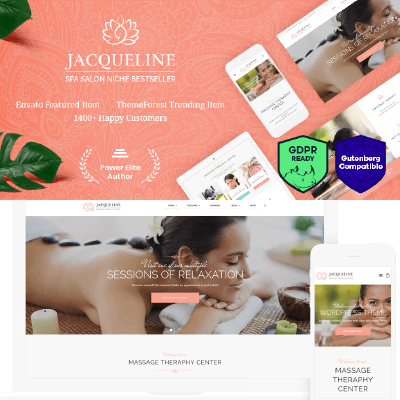 Jacqueline | Spa &#038; Massage Salon Beauty WordPress Theme + Elementor