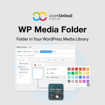 JoomUnited WP Media Folder – Media Manager with Folders