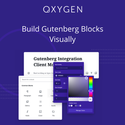 Oxygen Gutenberg Integration