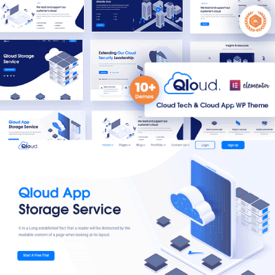 Qloud &#8211; Cloud Computing, Apps &#038; Server WordPress Theme