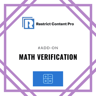 Restrict Content Pro Math Verification