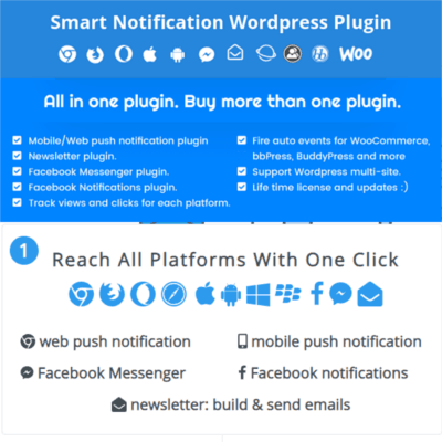 Smart Notification WordPress Plugin Web &#038; Mobile Push, FB Messenger, FB Notifications &#038; Newsletter