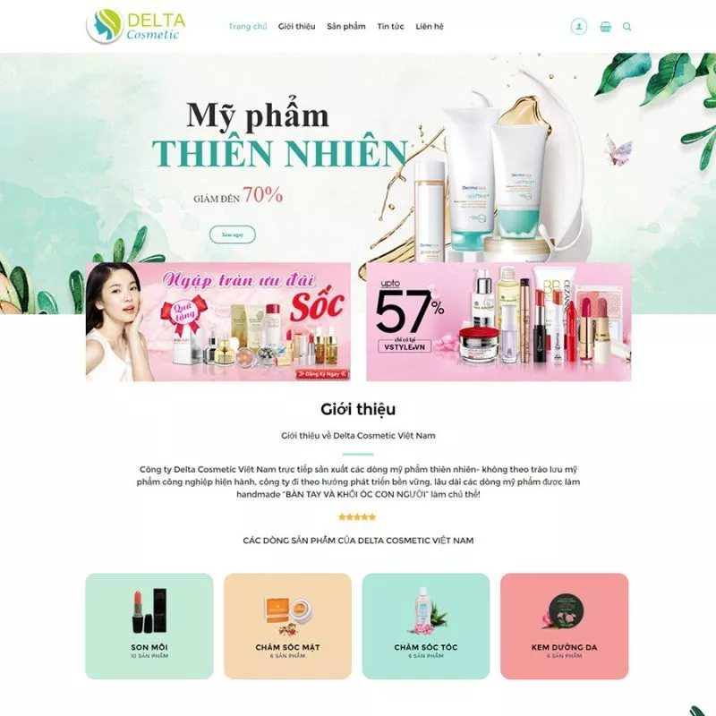 Theme wordpress bán mỹ phẩm