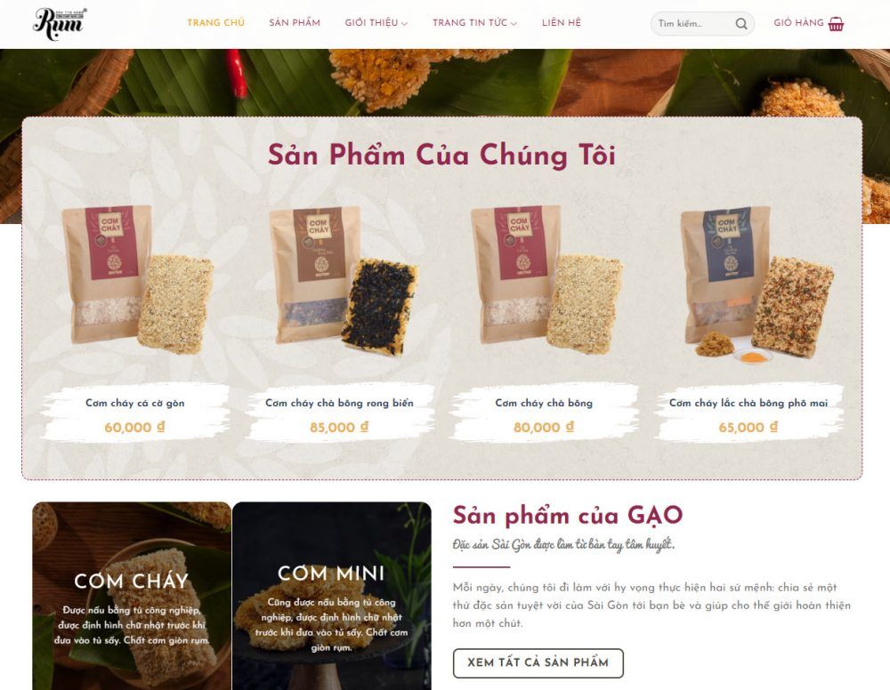 Theme wordpress bán đồ ăn vặt đẹp