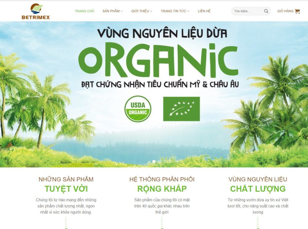 Theme wordpress bán nông sản đẹp - chuẩn Seo