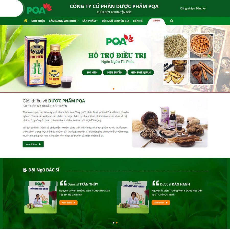 Theme wordpress bán thuốc nam 01