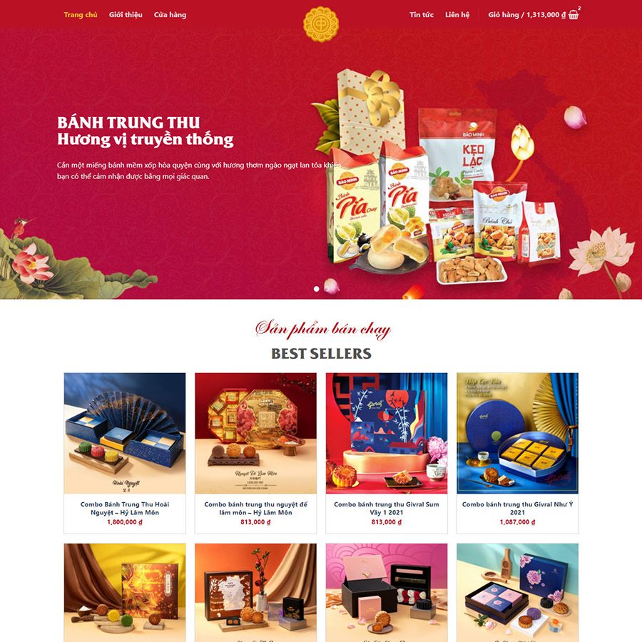 Theme wordpress bán trung thu, bánh ngọt