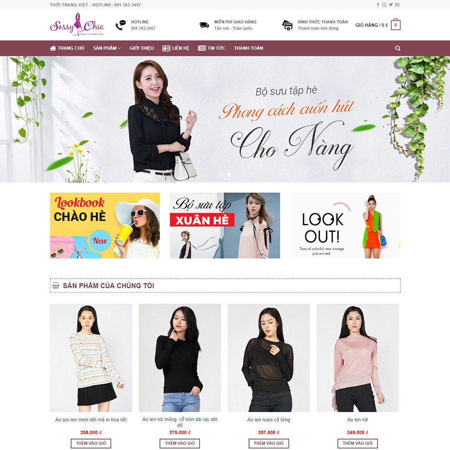 Theme wordpress thời trang nữ