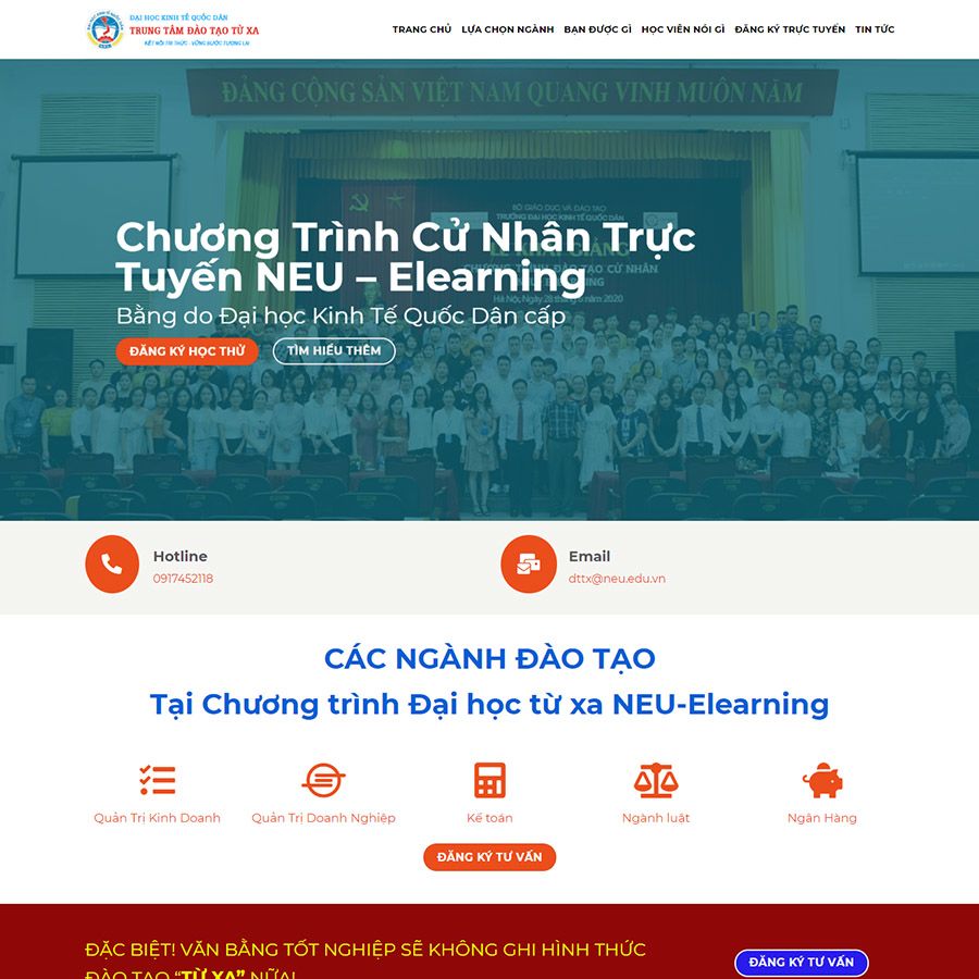 Theme wordpress trung tâm đào tạo