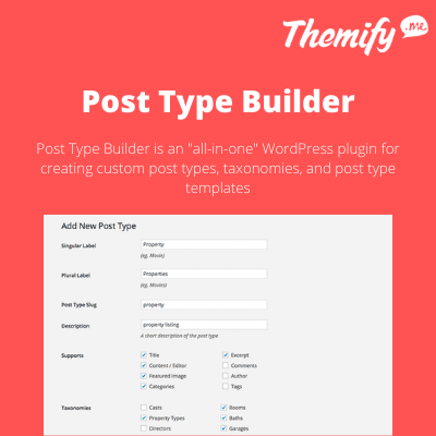 Themify Post Type Builder WordPress Plugin