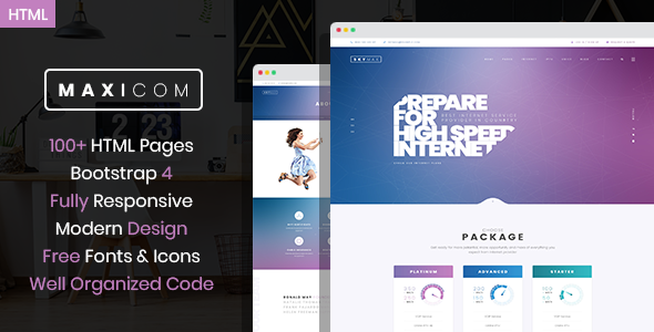 Maxicom - Internet Company HTML Template