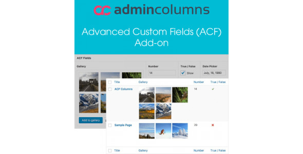 Admin Columns Pro Advanced Custom Fields Addon