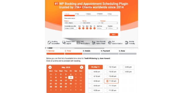 Bookly PRO – Appointment Booking and Scheduling Software System