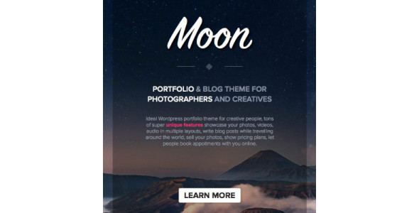Moon &#8211; Photography Portfolio Theme for WordPress