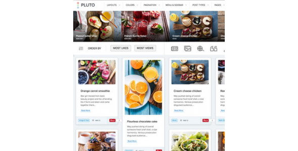 Pluto Clean Personal WordPress Masonry Blog Theme