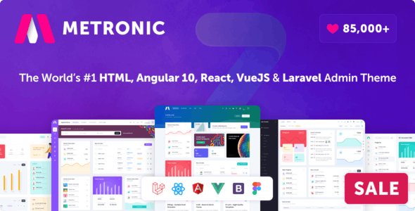 Metronic - Bootstrap 4 HTML, React, Angular 11, VueJS Laravel Admin Dashboard Theme