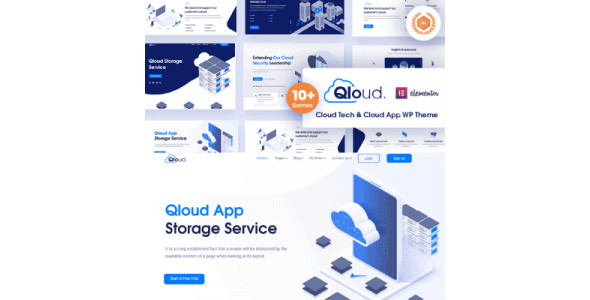 Qloud &#8211; Cloud Computing, Apps &#038; Server WordPress Theme