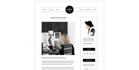 StudioPress Modern Studio Pro Genesis WordPress Theme