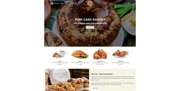 Theme wordpress bán bánh ngọt 01