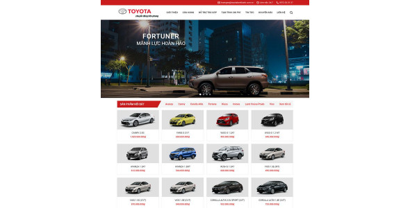 Theme wordpress bán ô tô đẹp &#8211; Mẫu Toyota 01