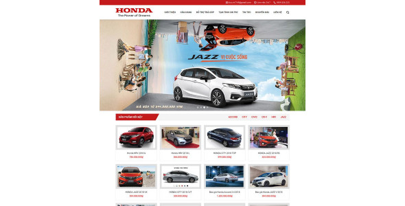 Theme wordpress bán xe honda