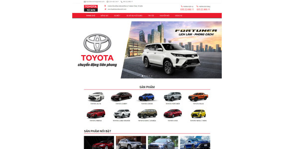 Theme wordpress bán xe toyota 02