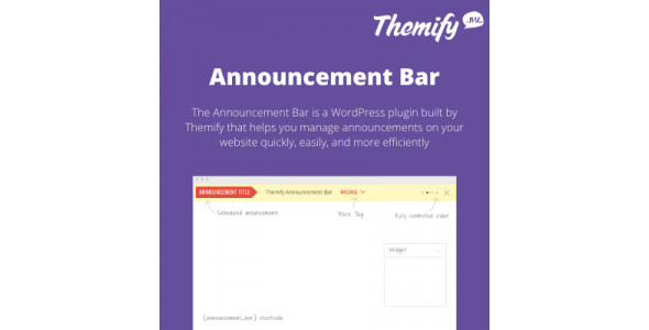 Themify Announcement Bar WordPress Plugin