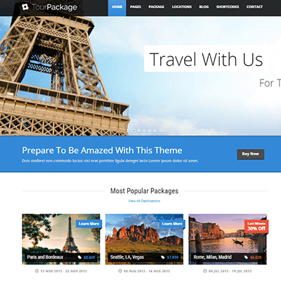 Tour Package – WordPress Travel Tour Theme